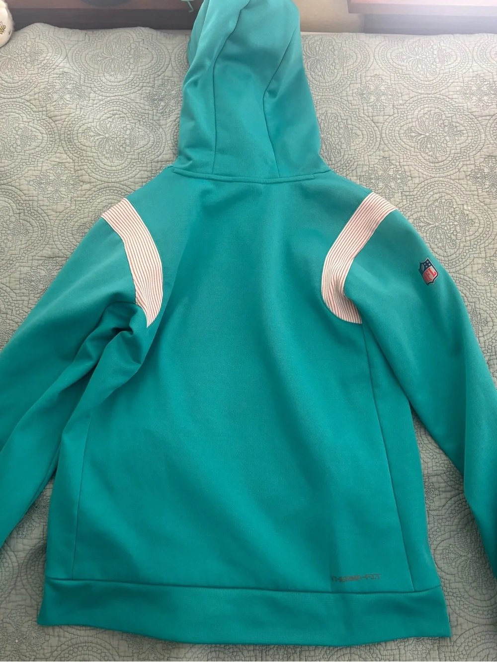 NFL Kids Teal Dolphins Hooded Pullover with Coral Accents